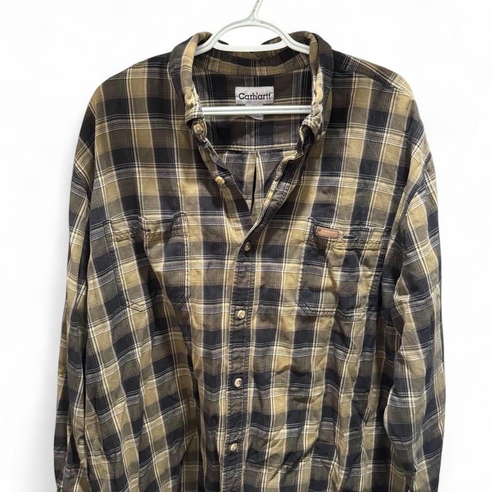 Carhartt Flannel Outdoorsy Granola Crunchy Hiking Size 2XL